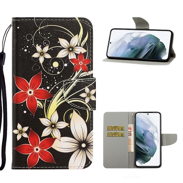 Wonderland Samsung Galaxy S21 FE Flip etui - Smuk blomst Multicolor