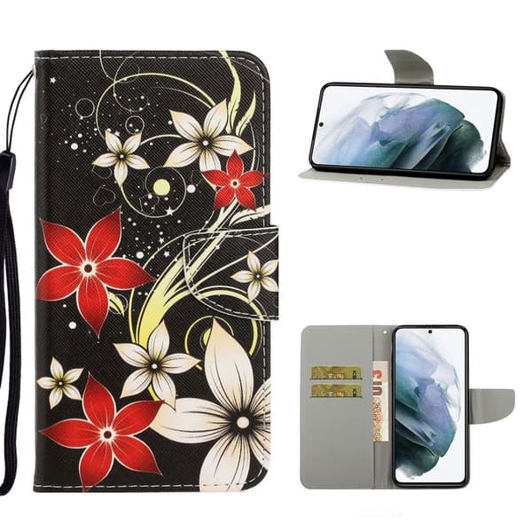 Wonderland Samsung Galaxy S21 FE Flippetui - Nydelig Blomst Multicolor