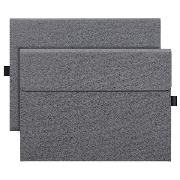 Microsoft Surface Pro / Pro 2 hybrid läderfodral Silvergrå