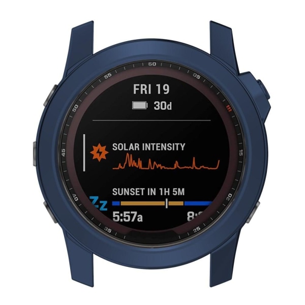 Garmin Fenix 7 / 7 Solar / 7 Sapphire Solar sähköpinnoituskotelo - Keskiyön Sininen Blue