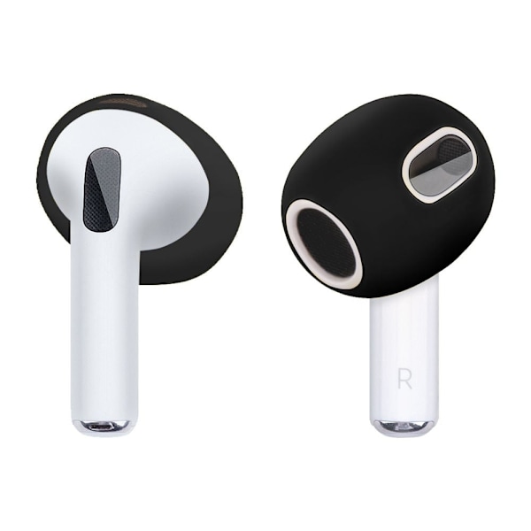 1 par AirPods 3 silikoneovertræk - Sort Black