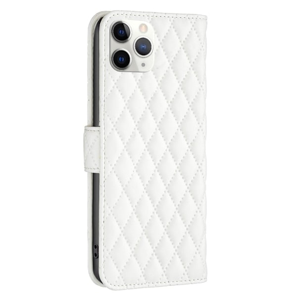 Matt iPhone 11 Pro fodral med rombmönster - Vit Vit