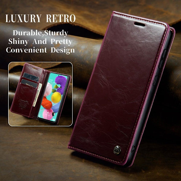 CaseMe Samsung Galaxy A51 Smooth Suojakotelo - Punainen Red