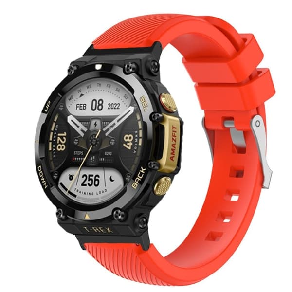 Amazfit T-Rex 2 twill design silikoni ranneke - Punainen Red