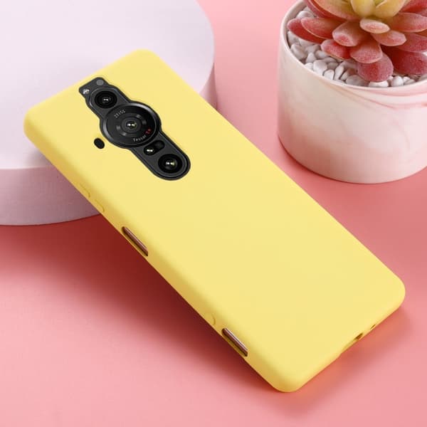Matte Liquid Sony Xperia Pro-I silikone cover - Gul Yellow