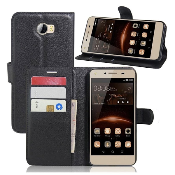 Huawei Y5 II moderni nahkakotelo - Musta Black