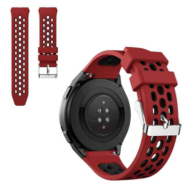 Huawei Watch GT 2e dual tone silikoneurrem - Rød / Sort Red