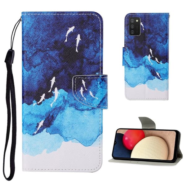 Wonderland Samsung Galaxy A02s flip-etui - Hav Blue