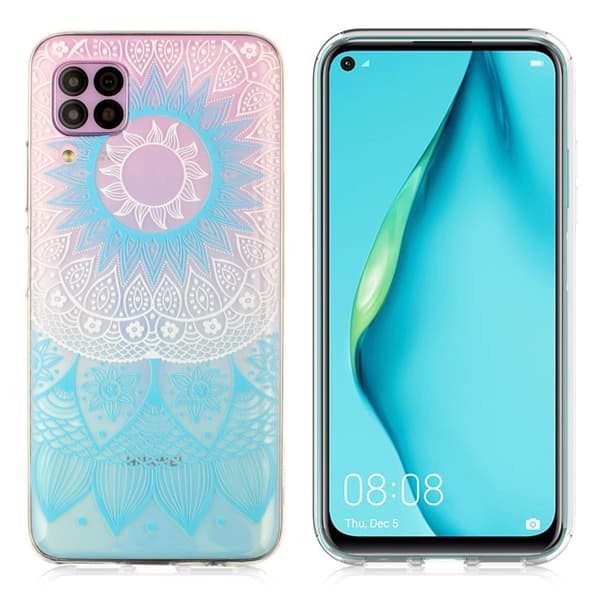 Deco Huawei P40 Lite / Nova 6 SE cover - Blå Blomst Blue