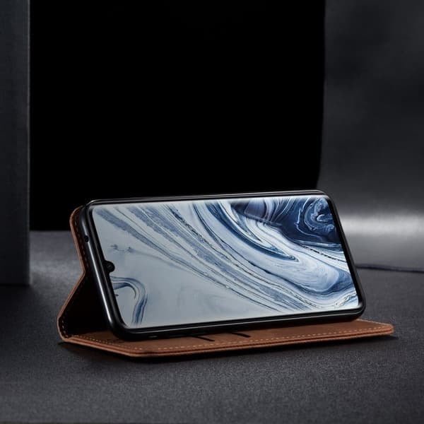 Jeans Xiaomi Mi CC9 Pro / Note 10 / 10 Pro Flip etui - Coffee Brown