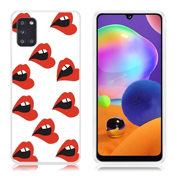 Deco Samsung Galaxy A31 skal - Läppar Vit