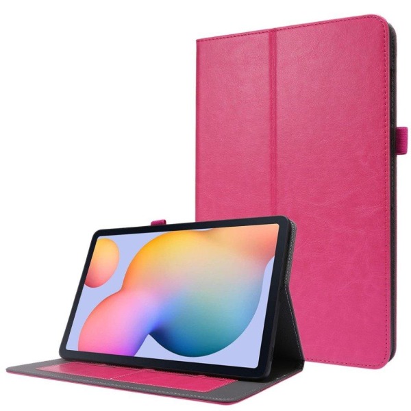 Crazy Horse Samsung Galaxy Tab S7 läder flip fodral - Rose Rosa