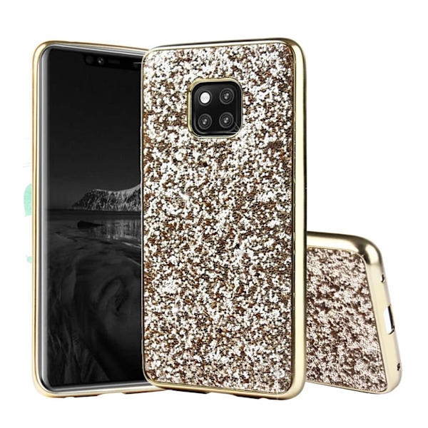 Huawei Mate 20 Pro galvanisering flash pulver hybrid etui - Guld Gold