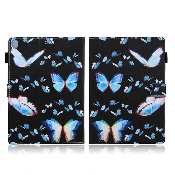 iPad 10.2 (2020) / Air (2019) mønster læder etui - blå sommerfugl Blue