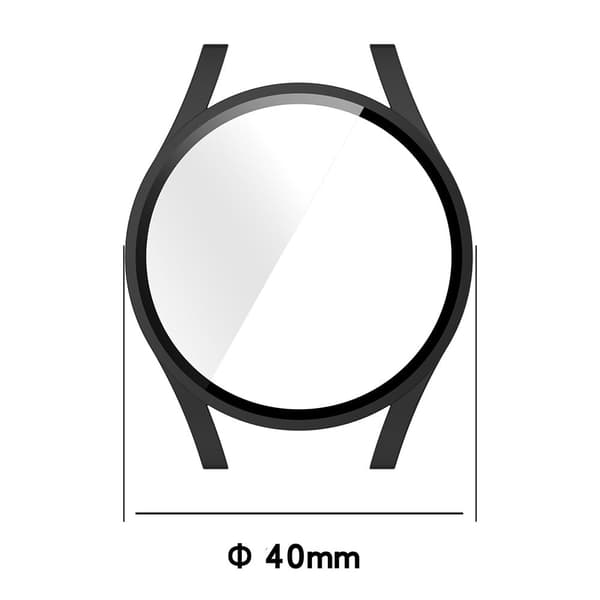 Samsung Galaxy Watch FE 40mm Case Bump Resistant Watch Cover with Tempered Glass Screen Protector - Midnight Blue Blue