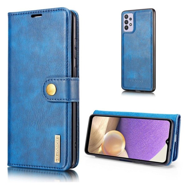 DG.MING Samsung Galaxy A32 5G 2-i-1 etui med pung - Blå Blue