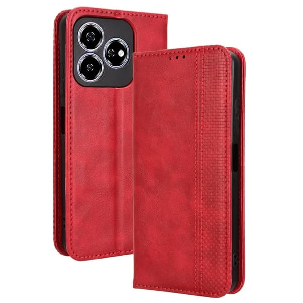 Bofink Vintage ZTE Axon 60 nahkakotelo - Punainen Red