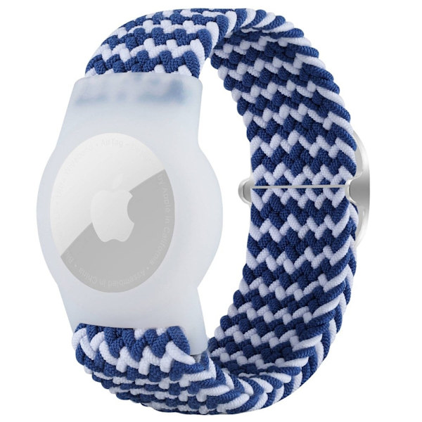 AirTags flettet håndleddsstropp - Blå / Hvit Blue