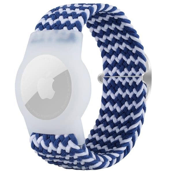 AirTags flettet håndledsrem - Blå / Hvid Blue