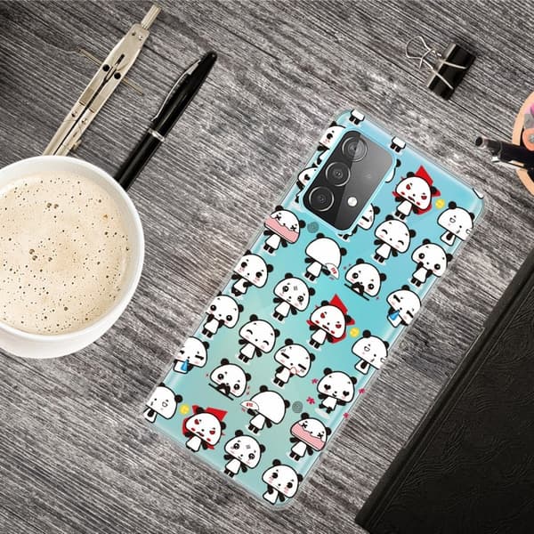 Deco Samsung Galaxy A73 Etui - Panda Stickers Multicolor