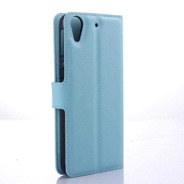 HTC Desire 650 beskyttende og flot læder-etui - Blå Blue