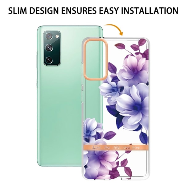 Supertunt och slitstarkt mjukt omslag för Samsung Galaxy S20 FE 5G / S20 FE - Lila Begonia Lila