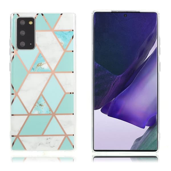 Marble design Samsung Galaxy Note 20 cover - Grøn / Hvid Green