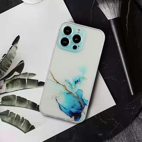 Marble iPhone 15 Pro Suojakotelo - Sininen Blue