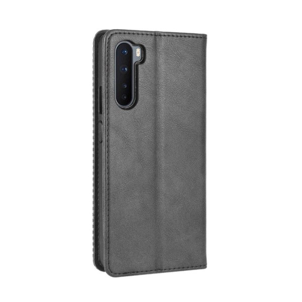 Bofink Vintage OnePlus Nord nahkakotelo - Musta Black