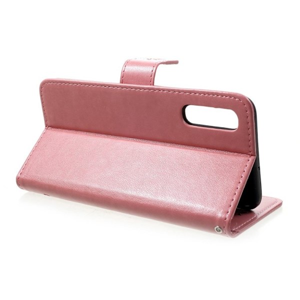 Butterfly läder Samsung Galaxy A50 fodral - Rosa Rosa