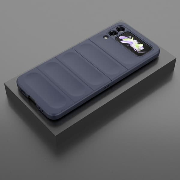Blødt grebsformet Samsung Galaxy Z Flip3 5G cover - Mørkeblå Blue