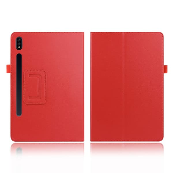 Samsung Galaxy Tab S7 litchi læder etui - rød Red