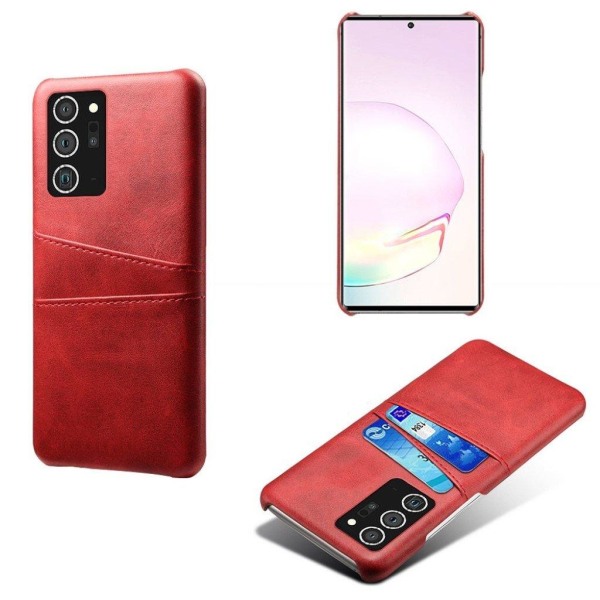 Dual Card Etui Samsung Galaxy Note 20 Ultra - Rød Red