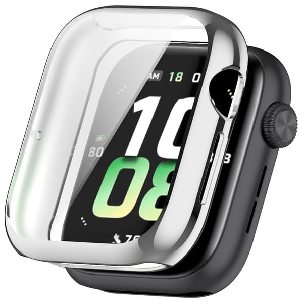 Honor Watch 5 Electroplating Flexible Protective Cover Watch Case with Screen Film - Silver Silver grey