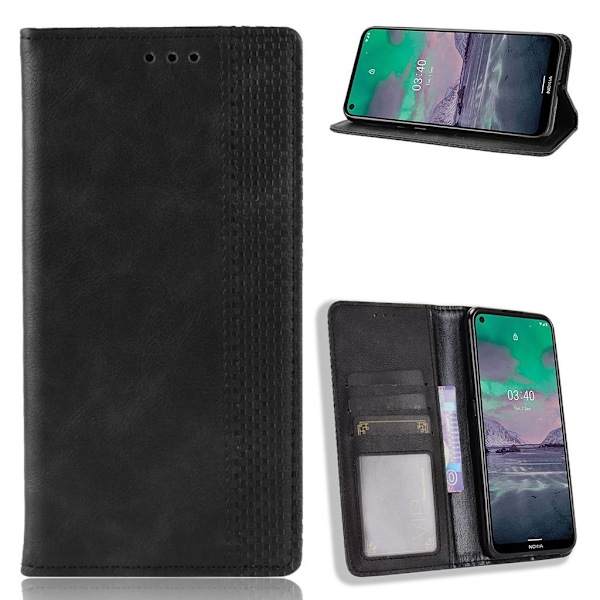 Bofink Vintage Nokia 3.4 læder etui - sort Black