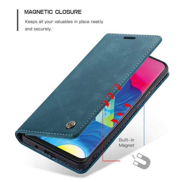 CaseMe Samsung Galaxy M10 Vintage kotelot - Sininen Blue