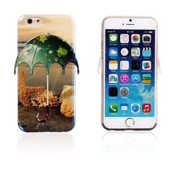 3D Umbrella (Starfish - Diamonds) iPhone 6 Deksel Multicolor