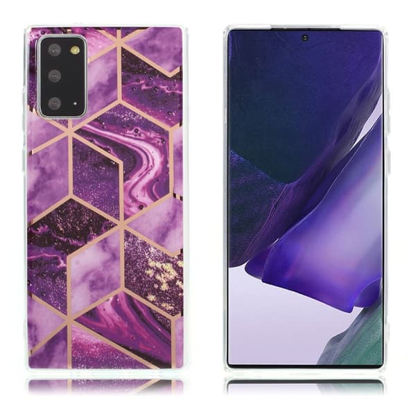 Marmormotiv Samsung Galaxy Note 20 skal - Lila Lila