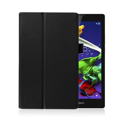 Gaarder læder-etui med stander til Lenovo IdeaTab A8-50 A5500 - Sort Black