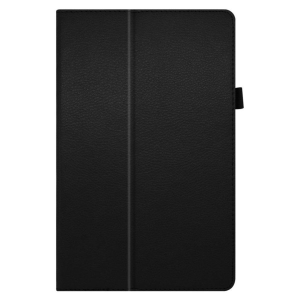 Lenovo Tab M10 FHD Plus litchi leather case - Black Svart