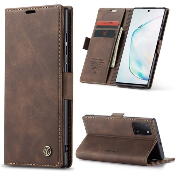CaseMe Samsung Galaxy Note 10 Lite Vintage Etui - Kaffe Brown