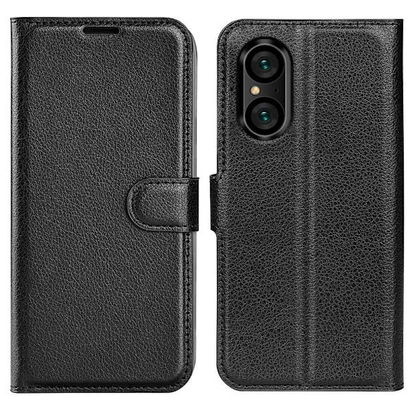 Klassisk Sony Xperia 5 V Flip Etui - Sort Black