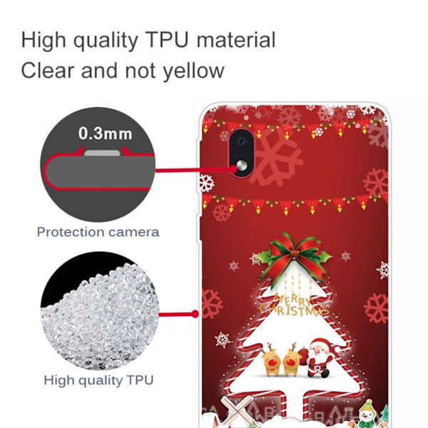 Jul Samsung Galaxy A01 Core-etui - Håndmalt Juletre White
