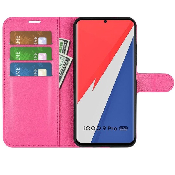 Klassisk Vivo iQOO 9 Pro flip etui - Pink Pink