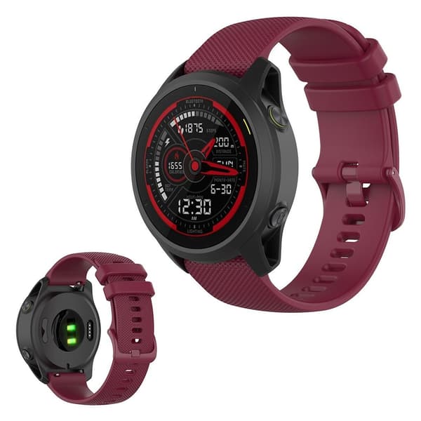 Garmin Forerunner 745 grid silikon klockarmband - vinröd Röd