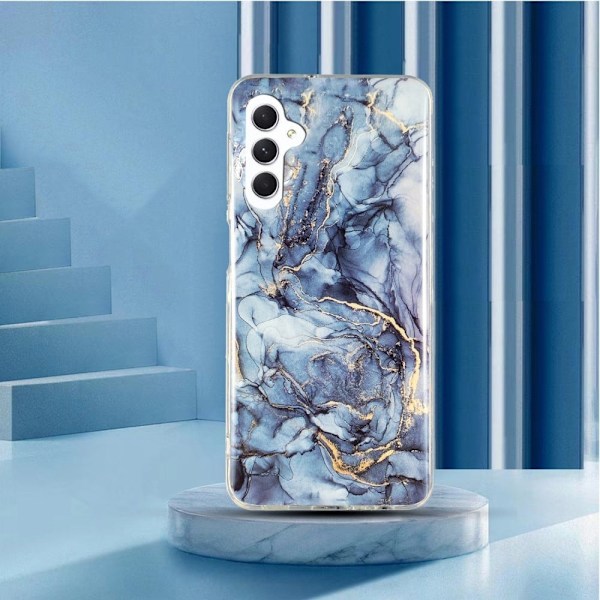 Marmormotiv Samsung Galaxy A24 4G skal - Grå Silvergrå