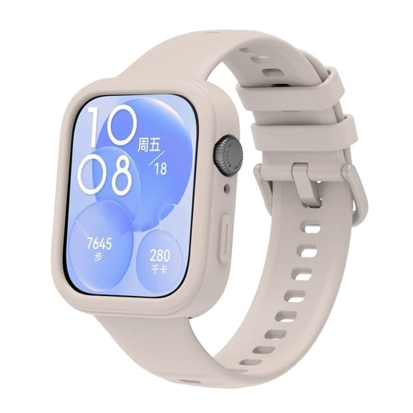 Huawei Watch Fit 3 Silicone Case Hollow Shockproof Watch Protective Frame - Starlight Vit