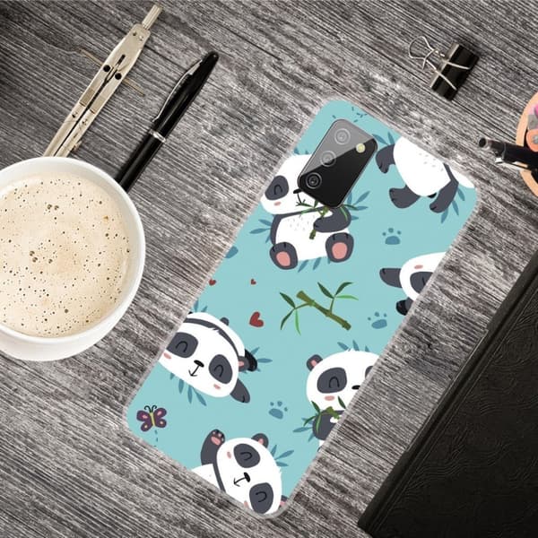 Deco Samsung Galaxy A02s Etui - Happy Pandas Multicolor