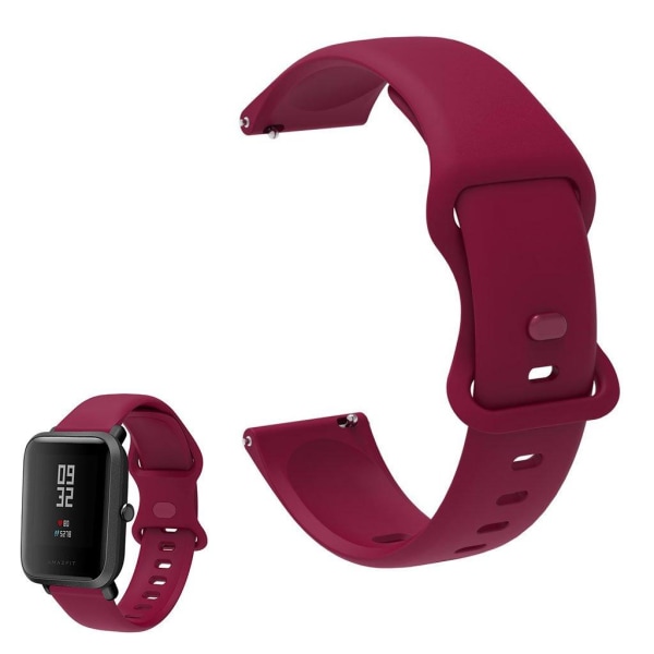 Universal simple silicone watch strap - Wine Red Röd