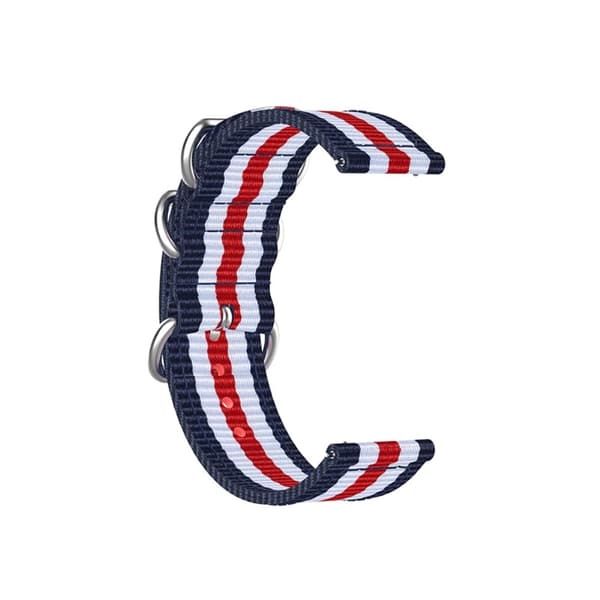 Garmin Forerunner 255S klockarmband i nylon - Blå / Vit / Röd / Blå / Vit multifärg